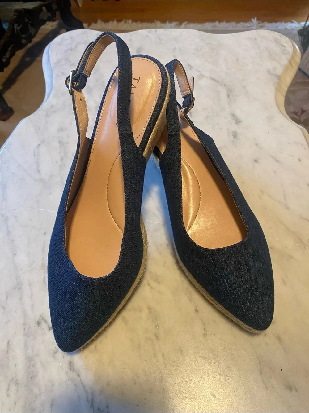 Talbots Slingback Espadrille Wedge In Like New Pre Owned Condition
